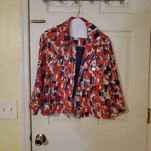 Super cute print suit jacket